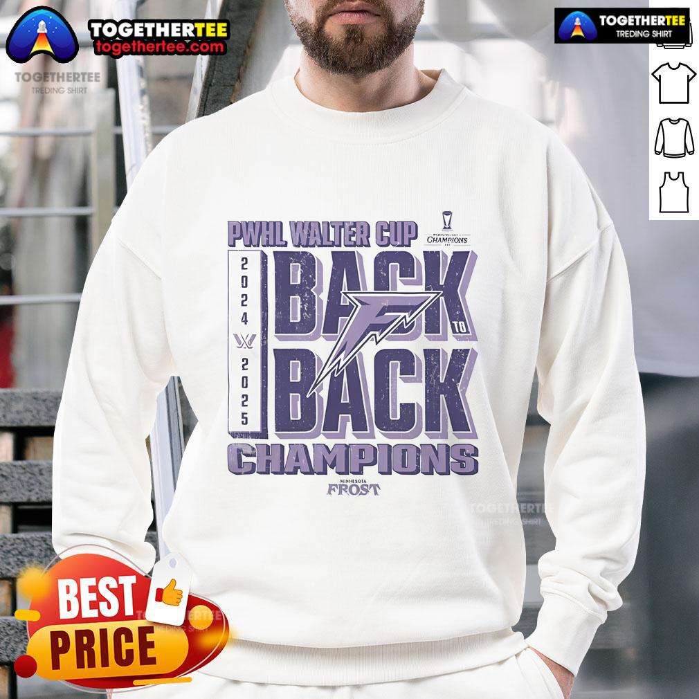 Official Minnesota Frost Walter Cup Back To Back Champions 2025 T-Shirt - Image 5