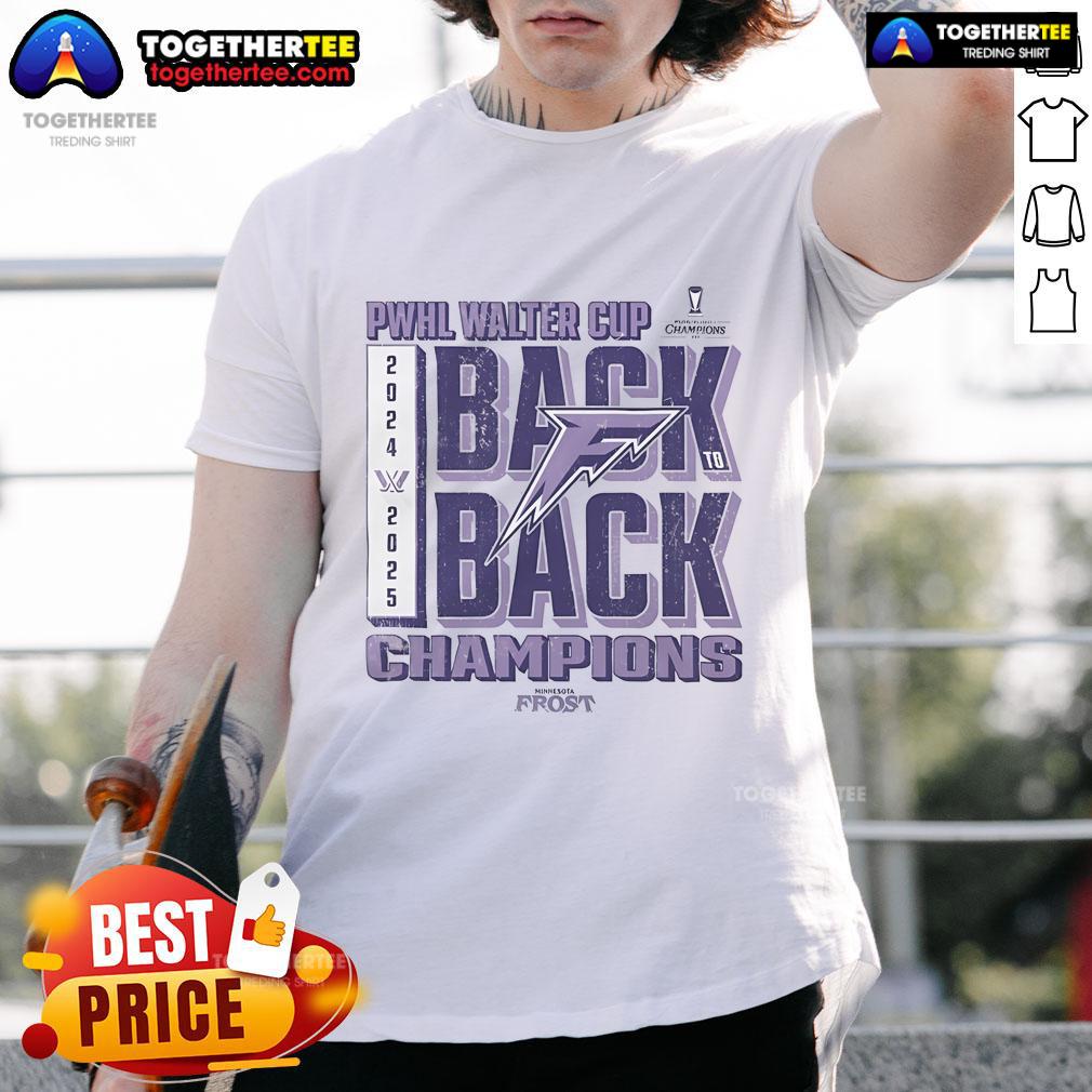 Official Minnesota Frost Walter Cup Back To Back Champions 2025 T-Shirt