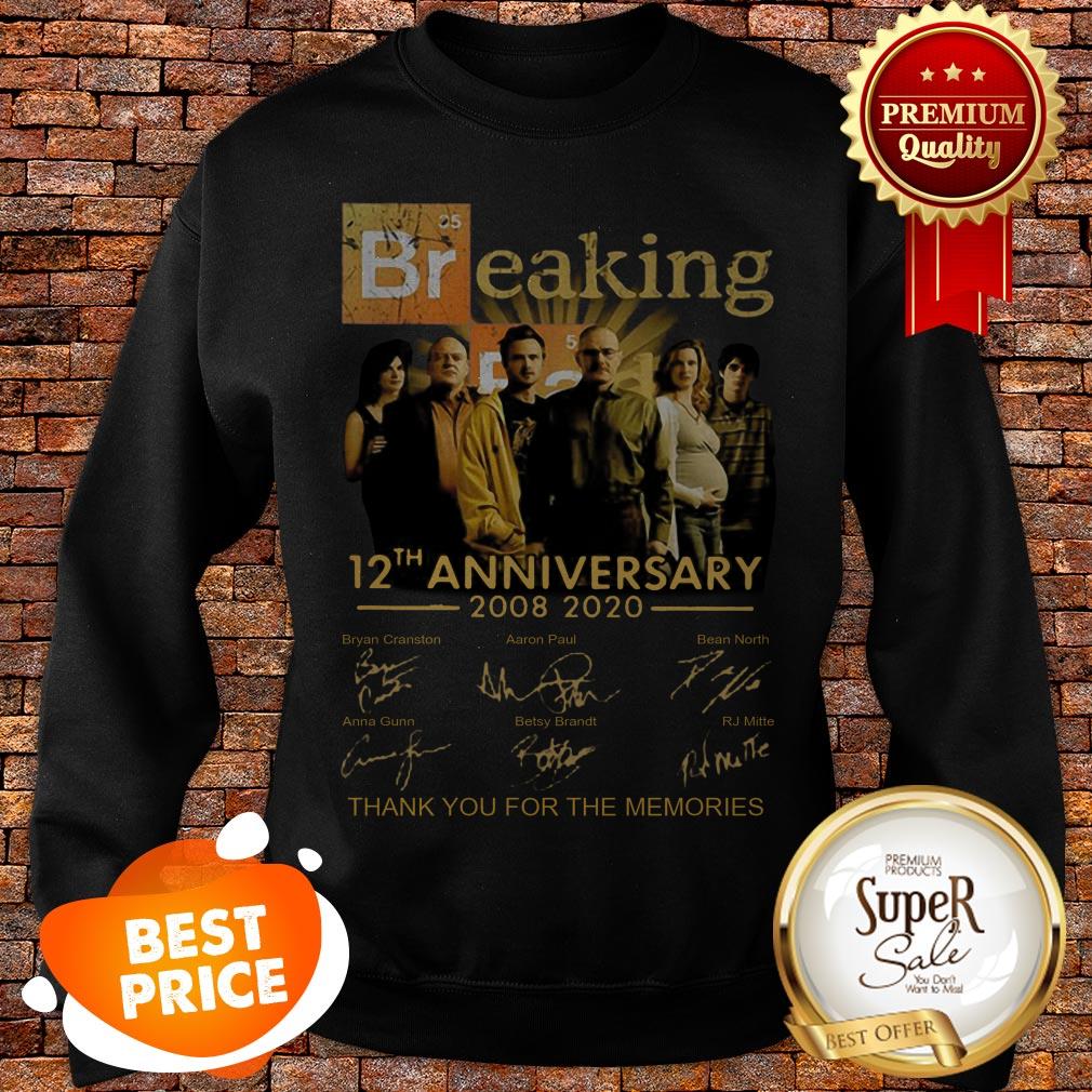 Nice Breaking Bad 12th Anniversary 2008 2020 Thank Memories Signature Shirt - Image 4