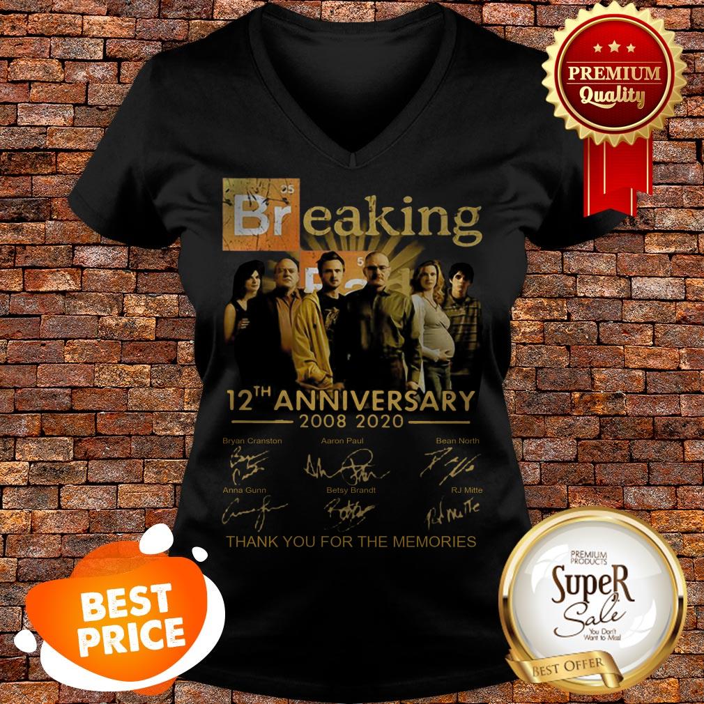 Nice Breaking Bad 12th Anniversary 2008 2020 Thank Memories Signature Shirt - Image 2