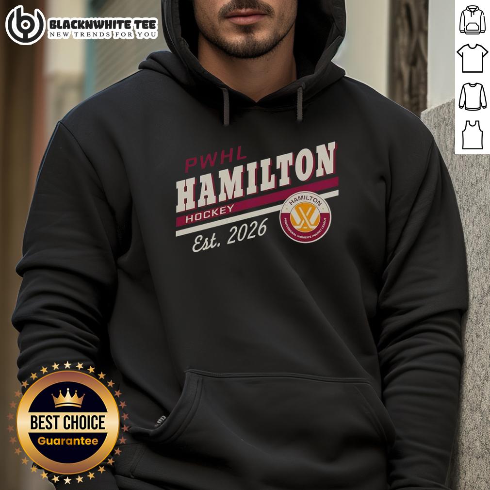 Awesome PWHL Hamilton Hockey Est 2026 Logo T-Shirt - Image 2