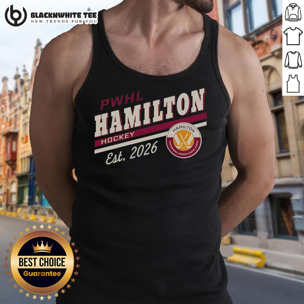 Awesome PWHL Hamilton Hockey Est 2026 Logo T-Shirt - Image 4