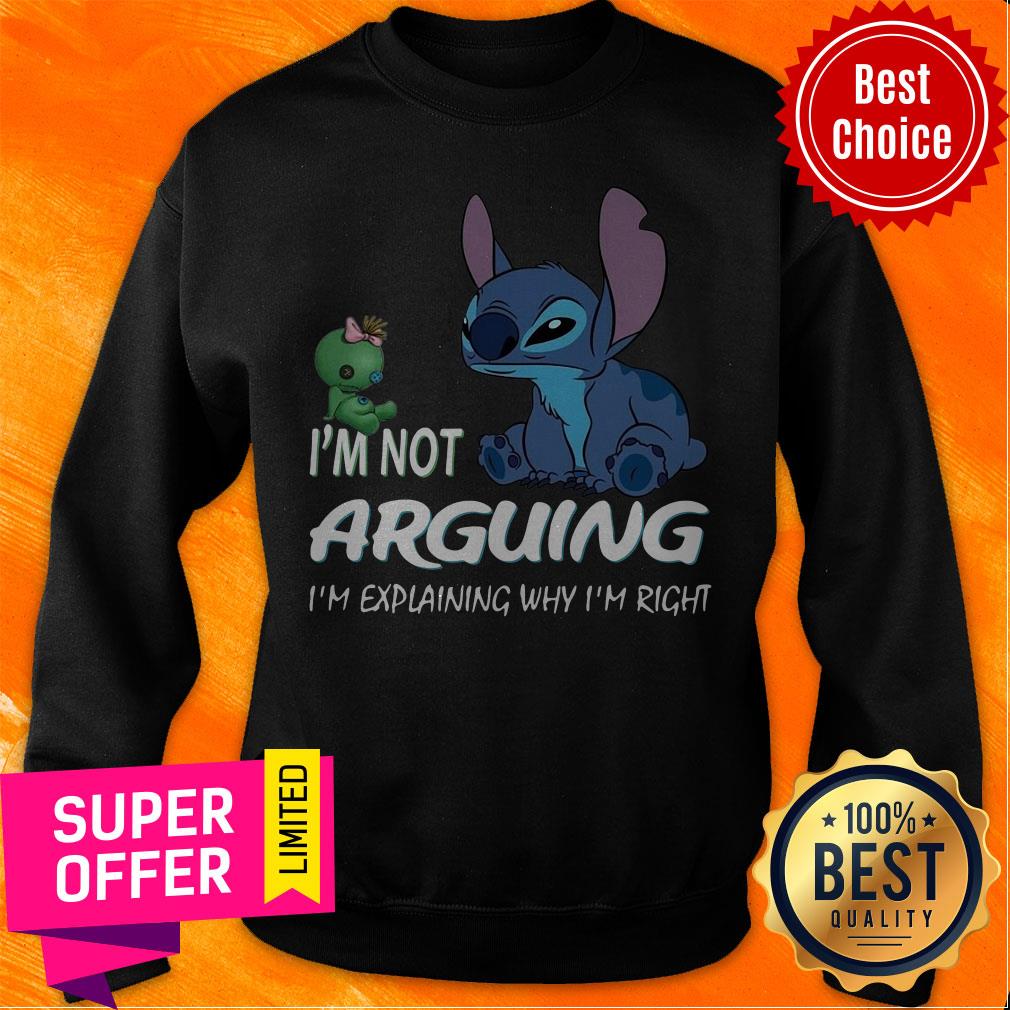 Premium Stitch I'm Not Arguing I'm Explaining Why I'm Right Black Shirt - Image 3