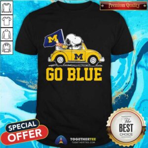 Peanuts Snoopy And Woodstock Michigan Wolverines Go Blue 2023 CFP National Champions T-shirt