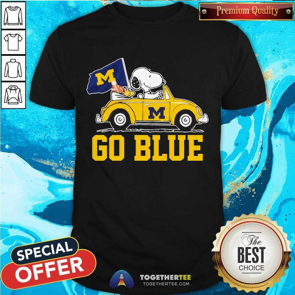 Peanuts Snoopy And Woodstock Michigan Wolverines Go Blue 2023 CFP National Champions T-shirt