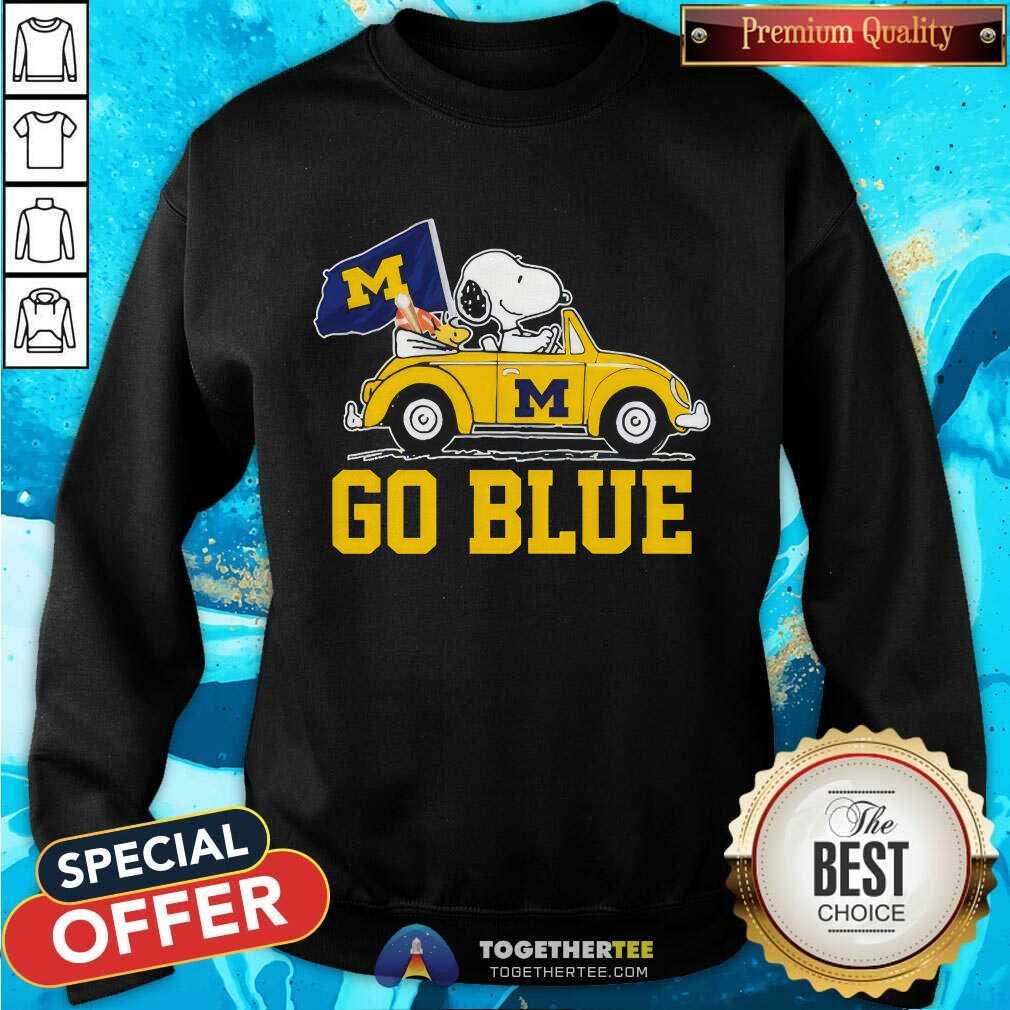 Peanuts Snoopy And Woodstock Michigan Wolverines Go Blue 2023 CFP National Champions T-shirt - Image 5