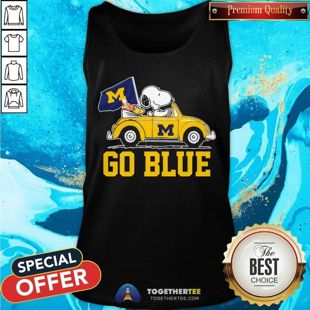 Peanuts Snoopy And Woodstock Michigan Wolverines Go Blue 2023 CFP National Champions T-shirt - Image 4