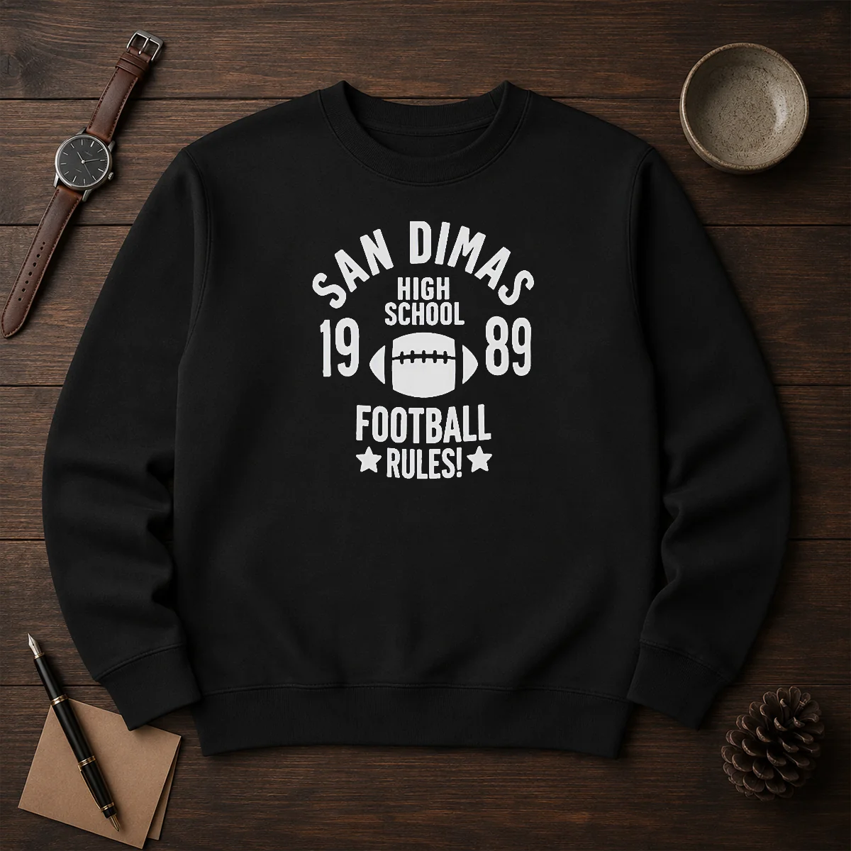 Official Brandon Walker San Dimas High School 1989 Football Rules Shirt - Image 7