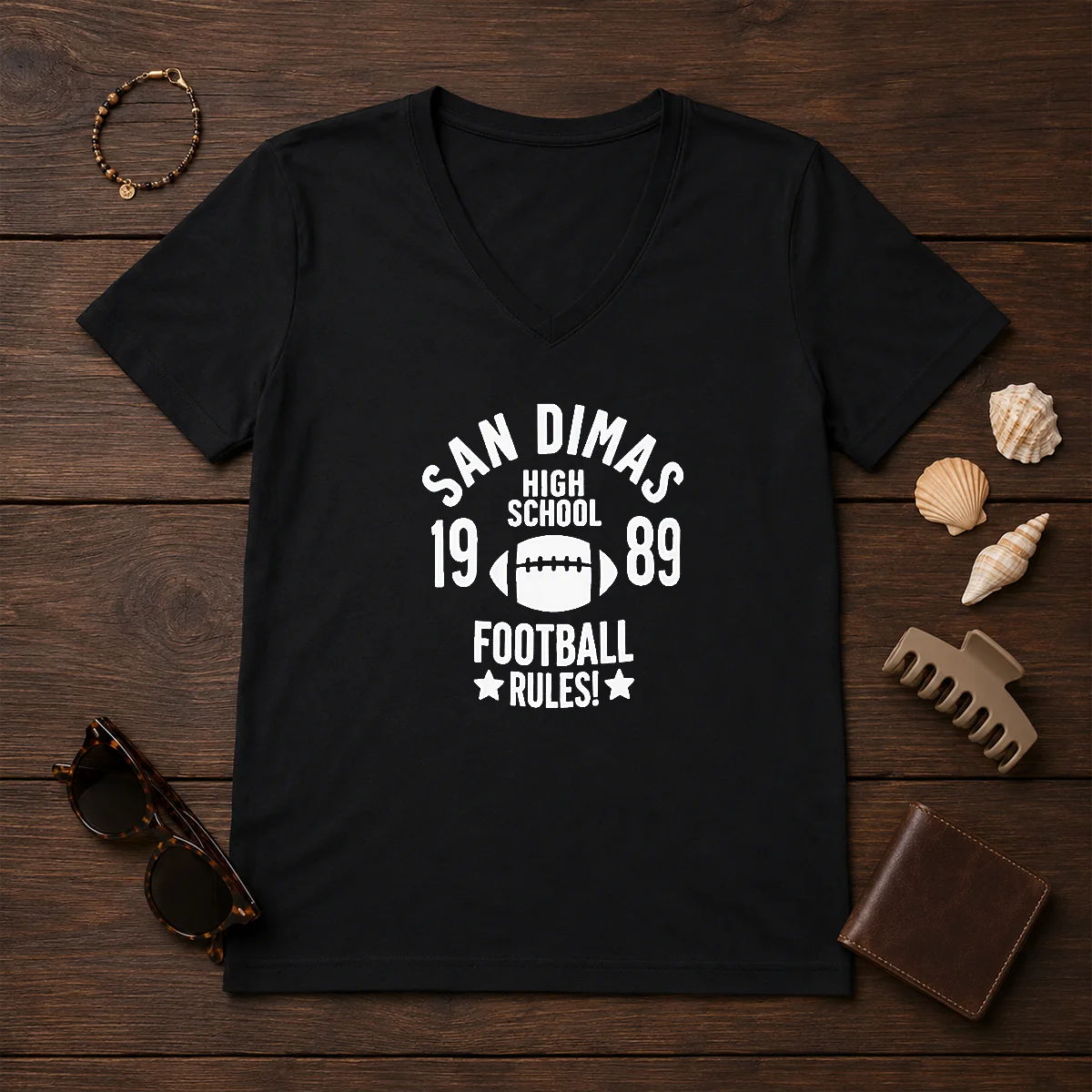 Official Brandon Walker San Dimas High School 1989 Football Rules Shirt - Image 2