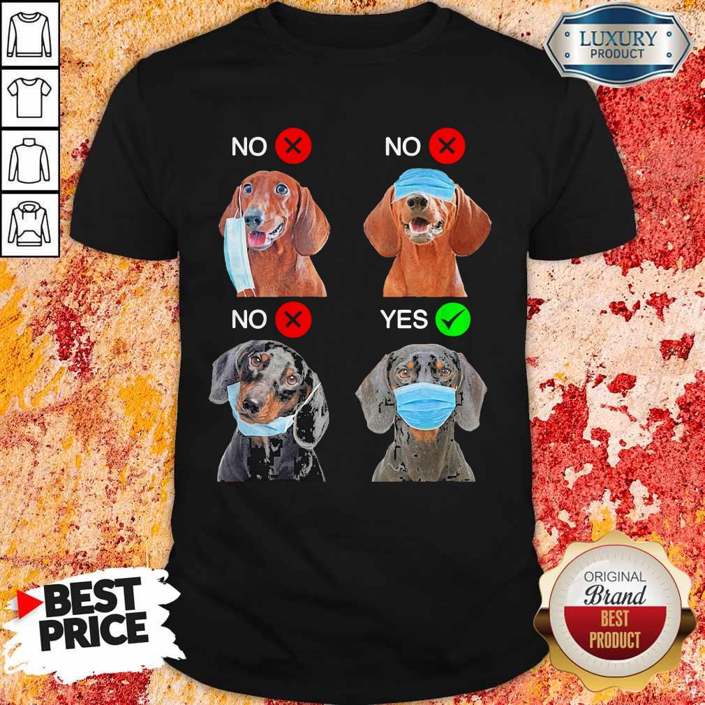 Dachshund Right Dogs Right Way To Wear Mask Shirt