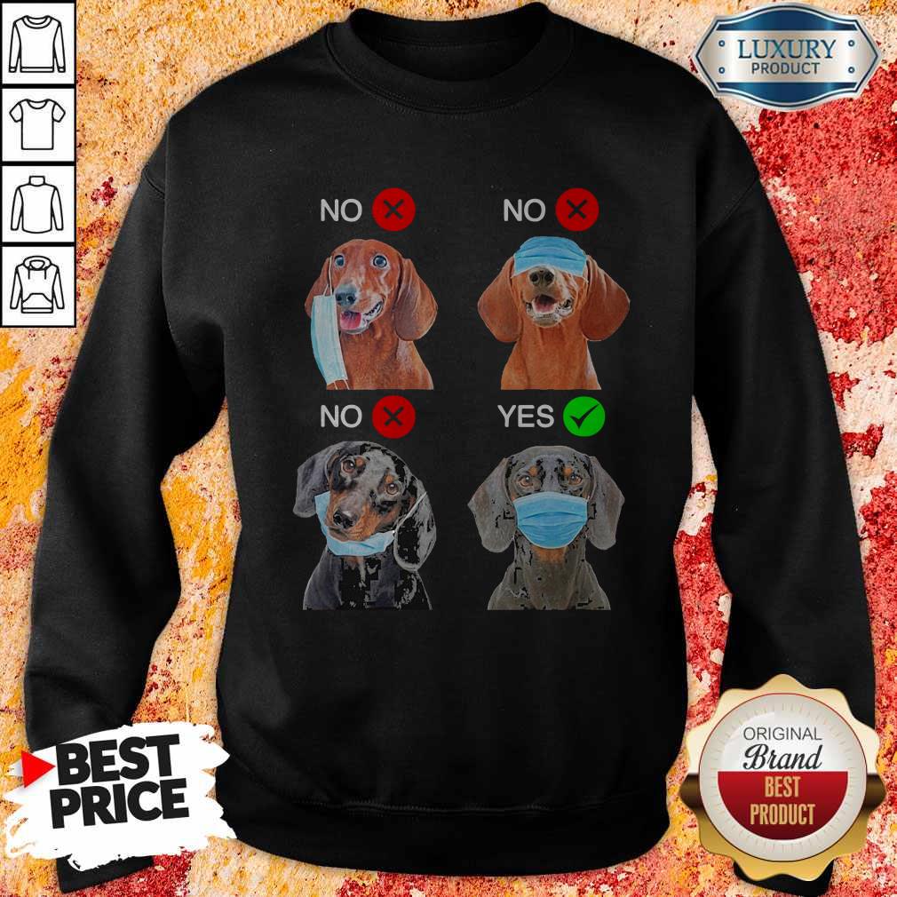 Dachshund Right Dogs Right Way To Wear Mask Shirt - Image 4
