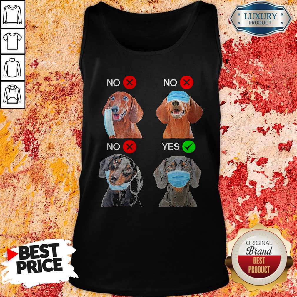 Dachshund Right Dogs Right Way To Wear Mask Shirt - Image 3