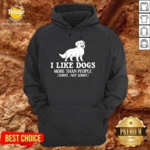 Alternative view of Original I Like Dogs More Than People Bernese Mountain Puppies Shirt
