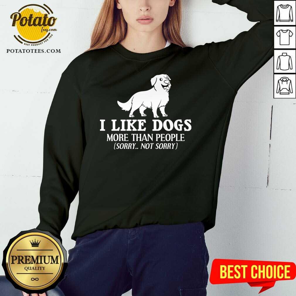 Original I Like Dogs More Than People Bernese Mountain Puppies Shirt - Image 4