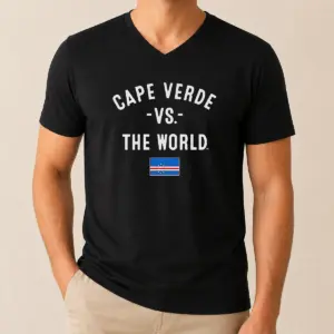 Alternative view of Top Cape Verde Vs The World Soccer Flag Shirt