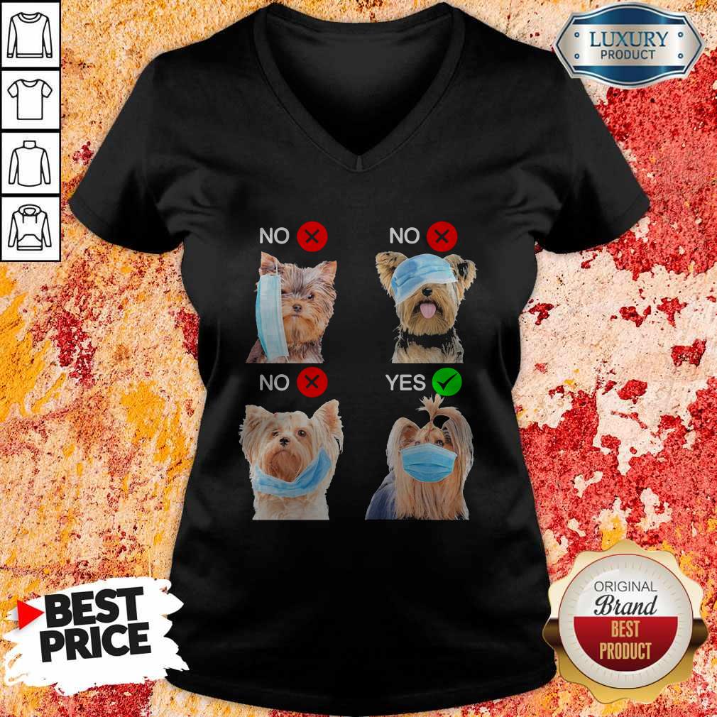 Yorkshire Terrier Dogs Right Way To Wear Mask Shirt - Image 2