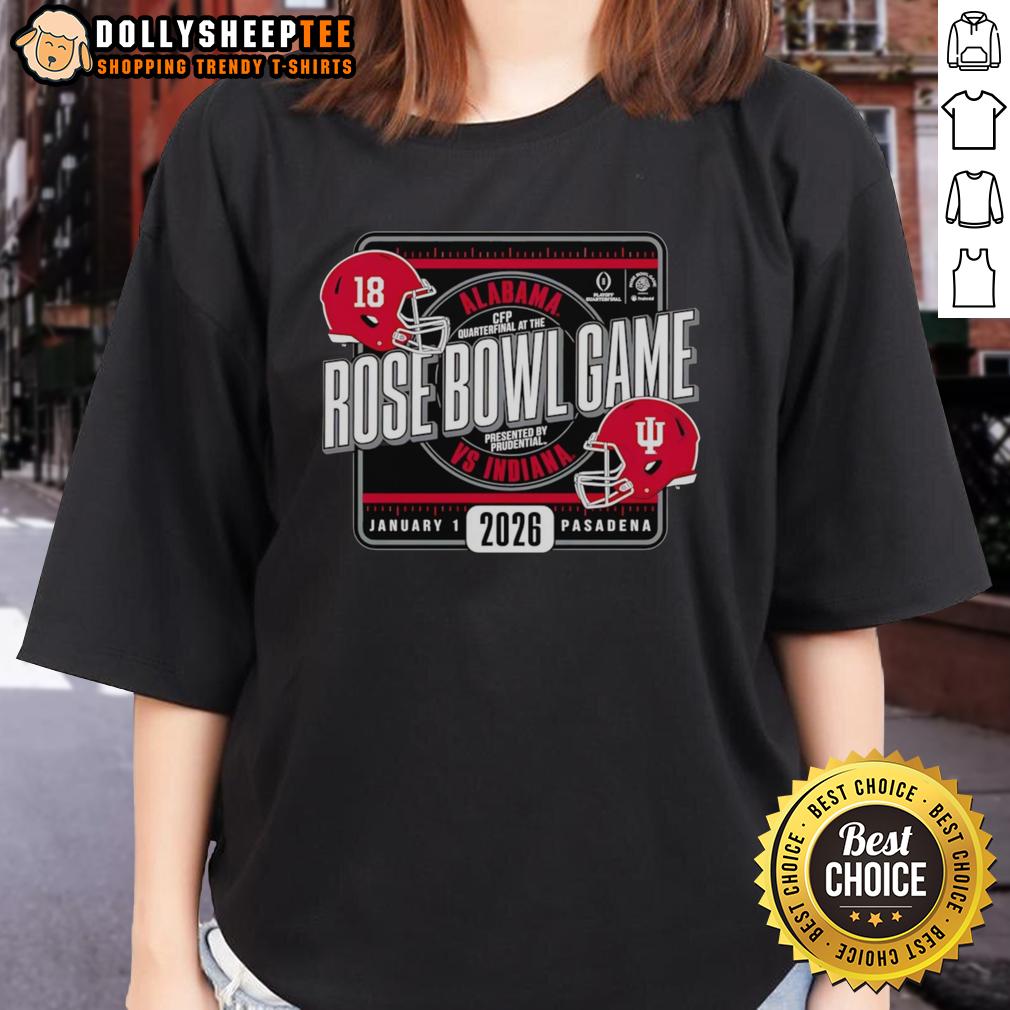 Awesome Indiana Football 2026 Rose Bowl Game Head To Head T-Shirt - Image 3