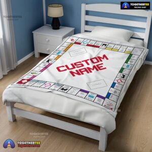 Alternative view of Official Classic Monopoly Board Game Blanket Fleece Customized Blanket