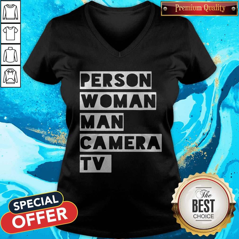 Trump Funny Person Woman Man Camera TV Shirt - Image 2