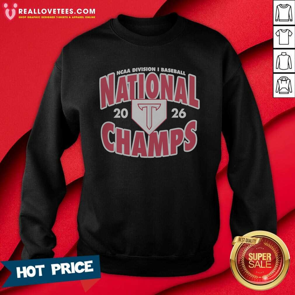 Good Top Troy Trojans NCAA Division I Baseball National 2026 Champs Logo Shirt - Image 3