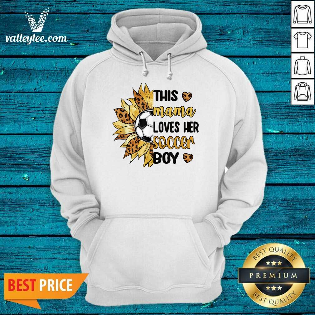 This Mama Loves Her Soccer Boy Sunflower Leopard Shirt - Image 4