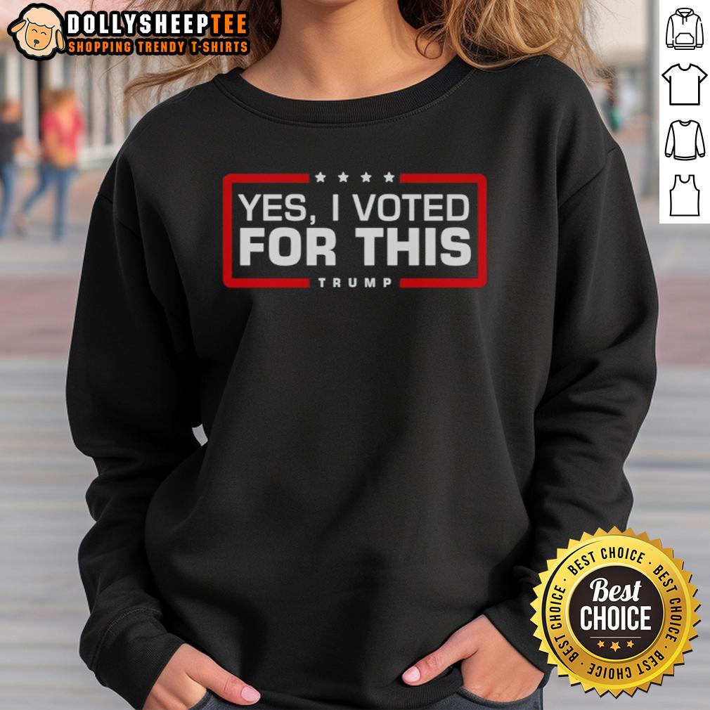 Official Yes I Voted For This Trump T-Shirt - Image 5
