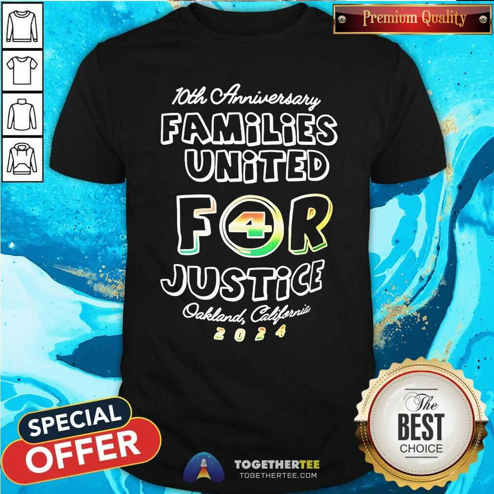 Pretty Tyrone West 10th Anniversary Families United For Justice California 2024 T-Shirt