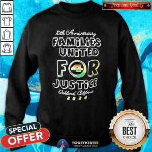 Alternative view of Pretty Tyrone West 10th Anniversary Families United For Justice California 2024 T-Shirt