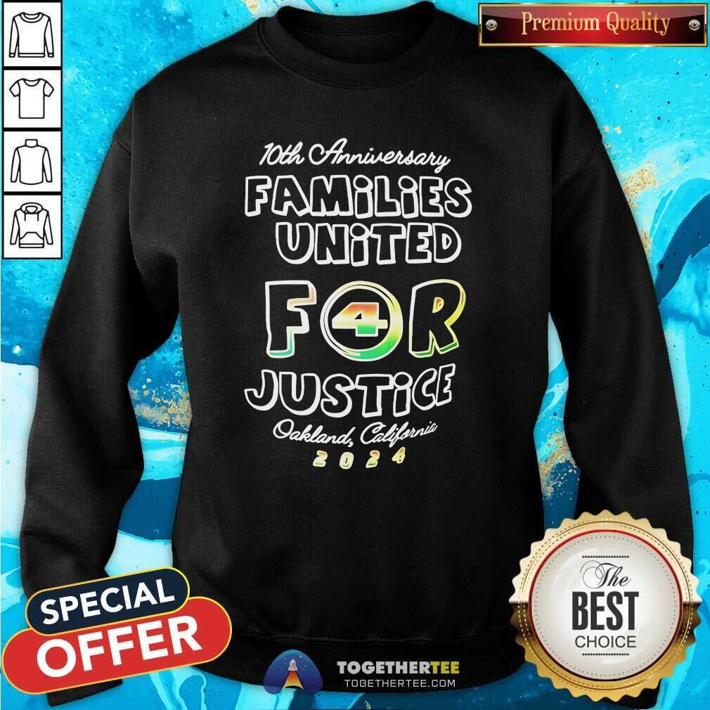 Pretty Tyrone West 10th Anniversary Families United For Justice California 2024 T-Shirt - Image 2