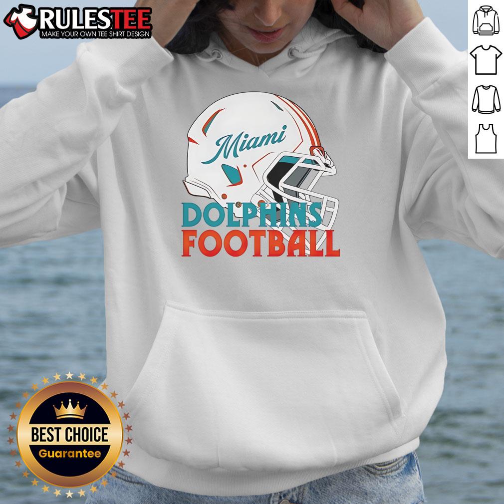 Awesome NFL Miami Dolphins Football Helmet T-Shirt - Image 2