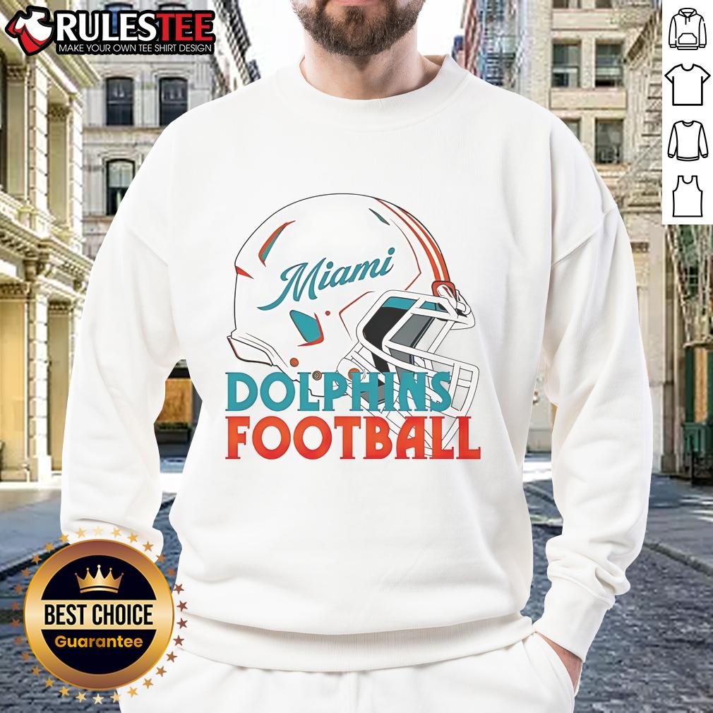 Awesome NFL Miami Dolphins Football Helmet T-Shirt - Image 5