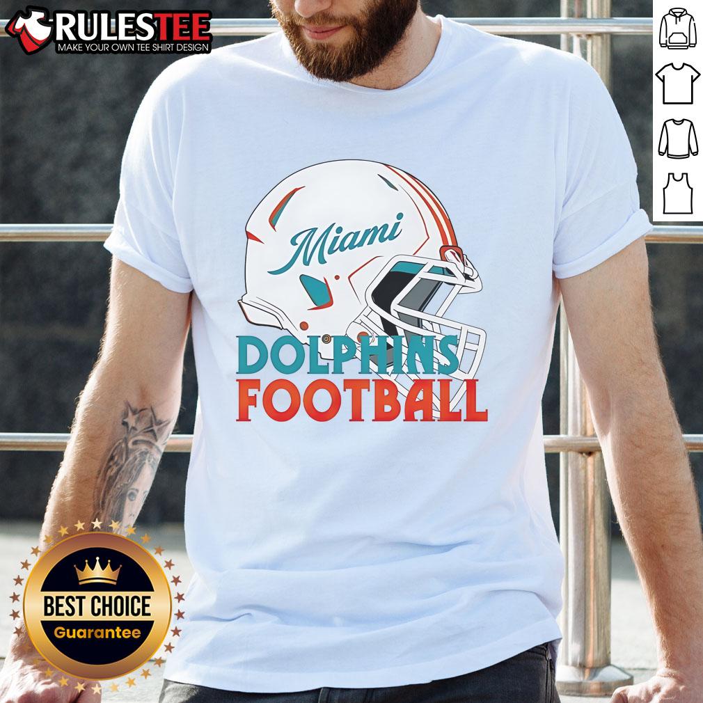 Awesome NFL Miami Dolphins Football Helmet T-Shirt