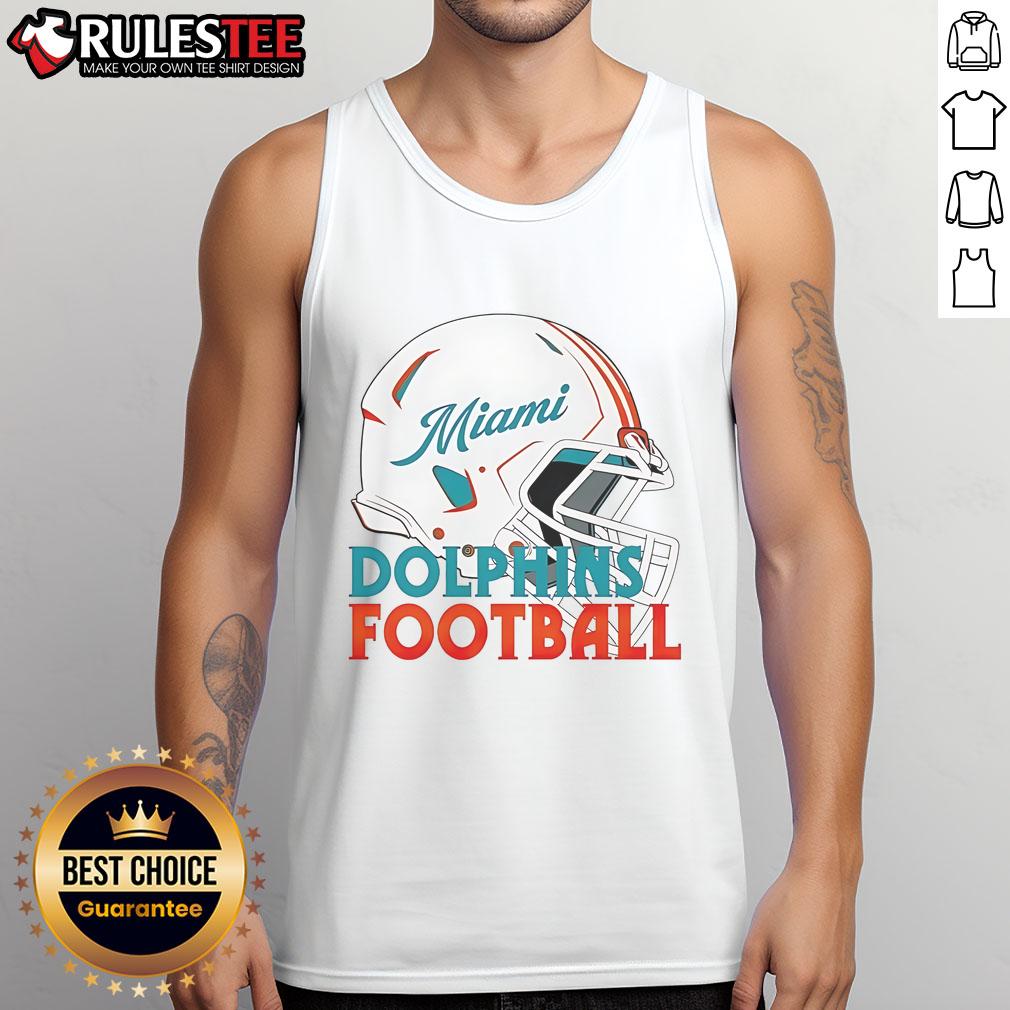 Awesome NFL Miami Dolphins Football Helmet T-Shirt - Image 4