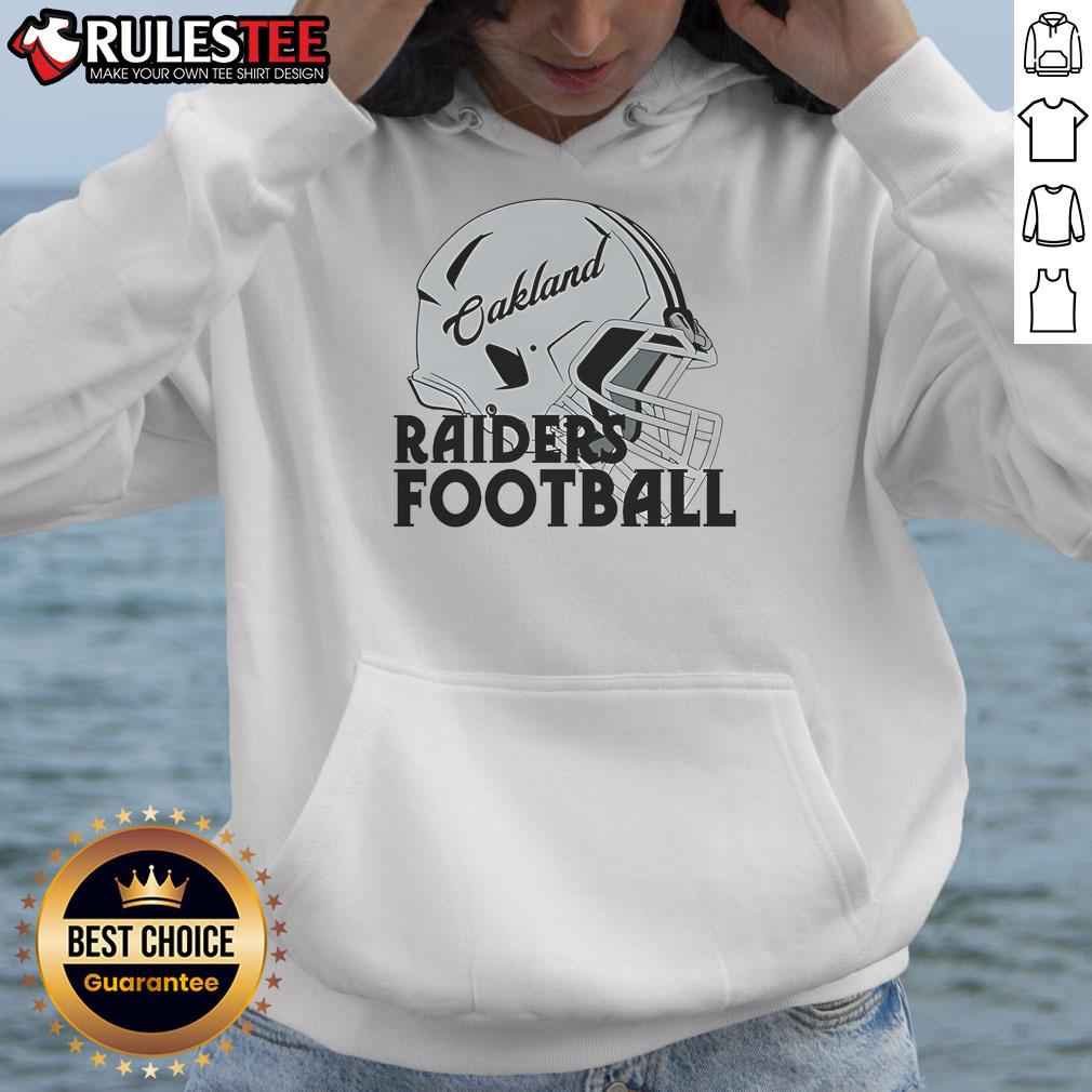 Awesome NFL Oakland Raiders Football Helmet T-Shirt - Image 2