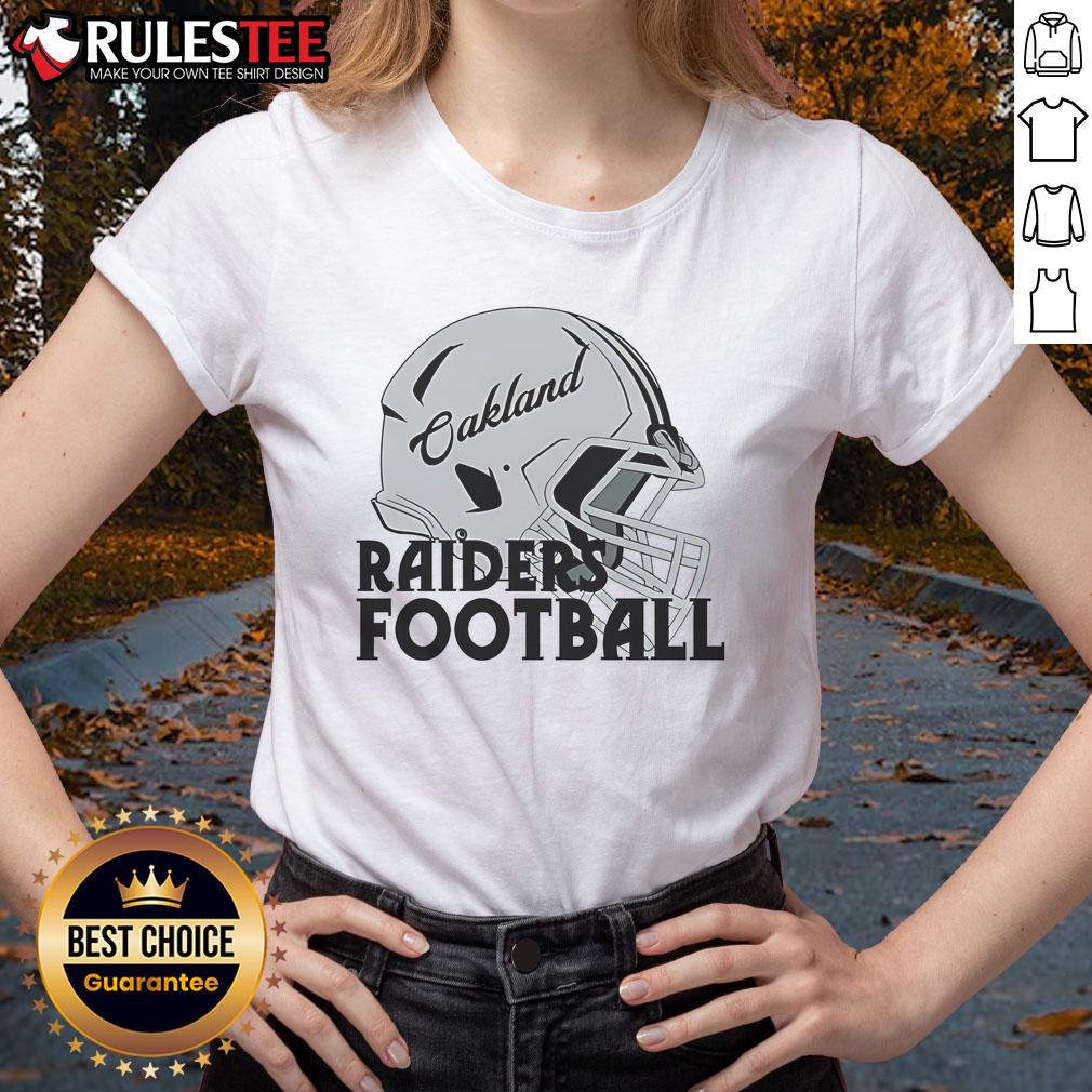 Awesome NFL Oakland Raiders Football Helmet T-Shirt - Image 3