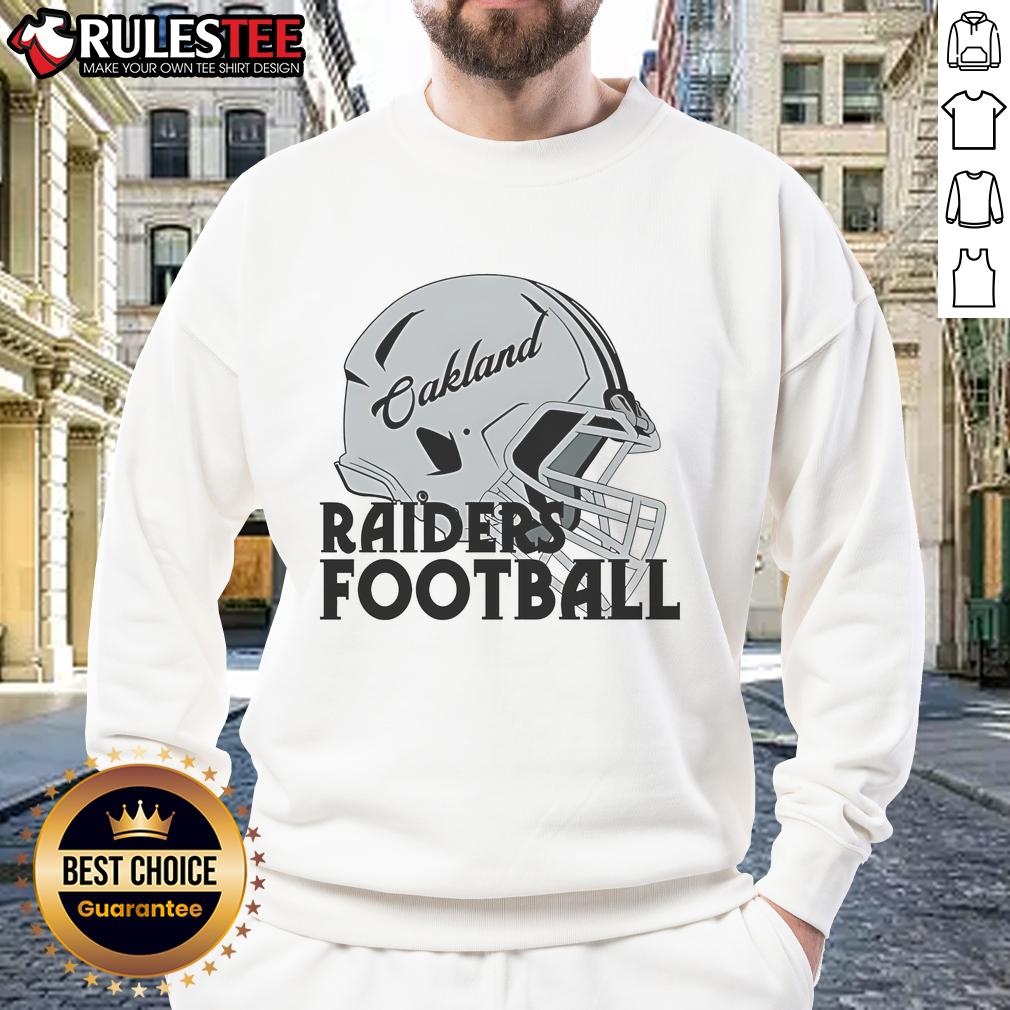 Awesome NFL Oakland Raiders Football Helmet T-Shirt - Image 5