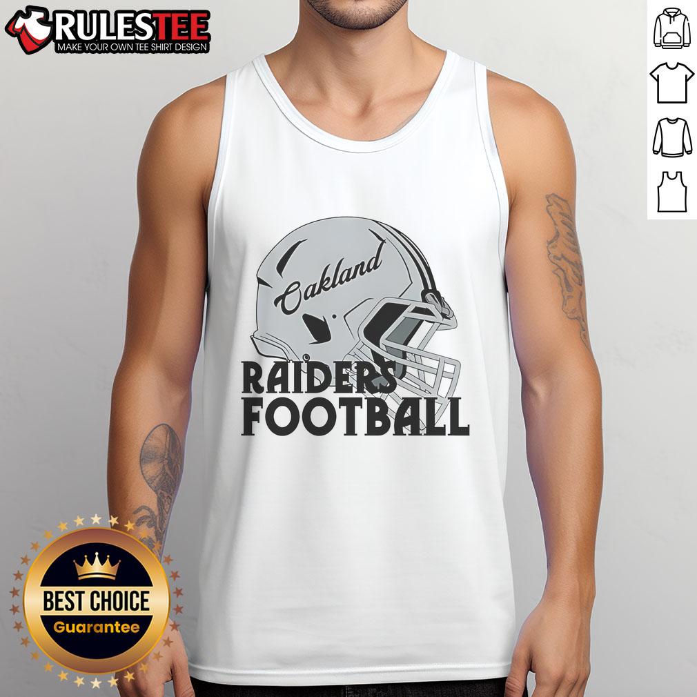 Awesome NFL Oakland Raiders Football Helmet T-Shirt - Image 4