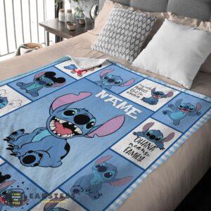Alternative view of Good Disney Cartoon Stitch With Friends Blanket – Customize Blanket
