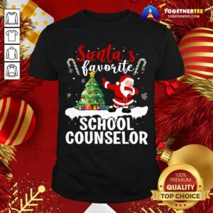 Funny Santa's Favorite School Counselor Santa Christmas T-Shirt