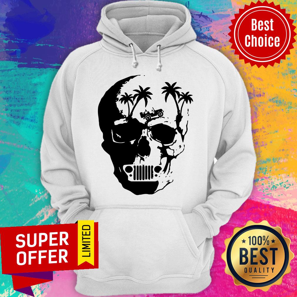 Awesome Jeep Skull Palm Tree Shirt - Image 3