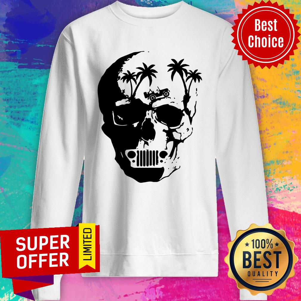 Awesome Jeep Skull Palm Tree Shirt - Image 2