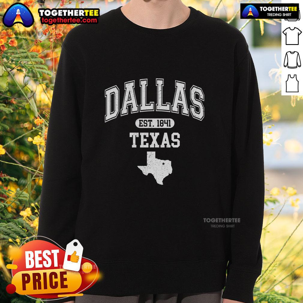 Nice Dallas Texas Est 1841 Varsity T-Shirt - Image 5