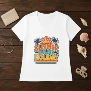 Alternative view of Awesome Vintage Retro Summer Bank Holiday Palm Sunburst Shirt