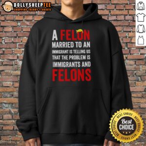 Alternative view of Original A Felon Married To An Immigrant Is Telling Us That The Problem Is Immigrants T-Shirt