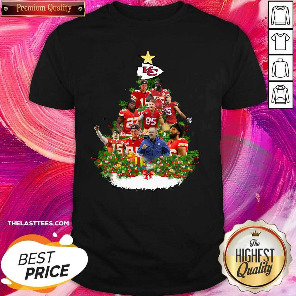 Beautiful Kansas City Chiefs Players Christmas Tree Shirt