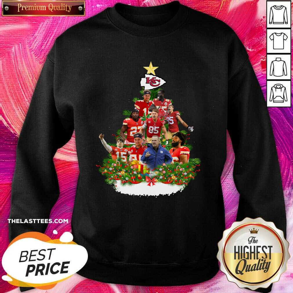 Beautiful Kansas City Chiefs Players Christmas Tree Shirt - Image 4
