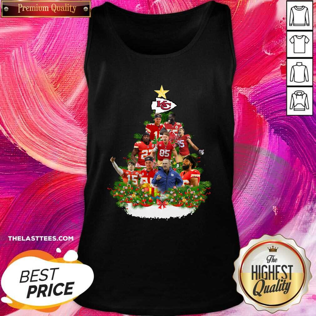 Beautiful Kansas City Chiefs Players Christmas Tree Shirt - Image 3