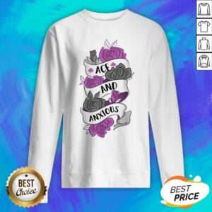 Alternative view of Good Ace And Anxious LGBT Pride Roses Asexual Shirt