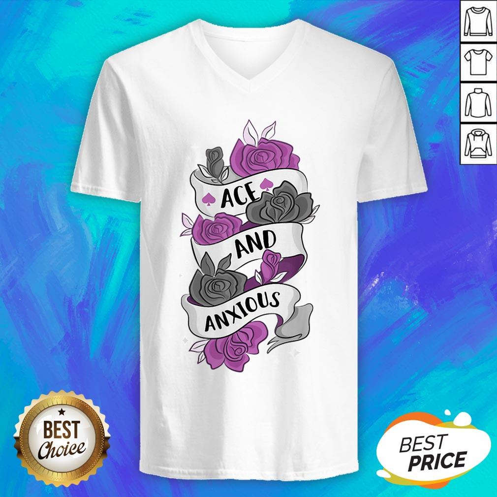 Good Ace And Anxious LGBT Pride Roses Asexual Shirt - Image 4
