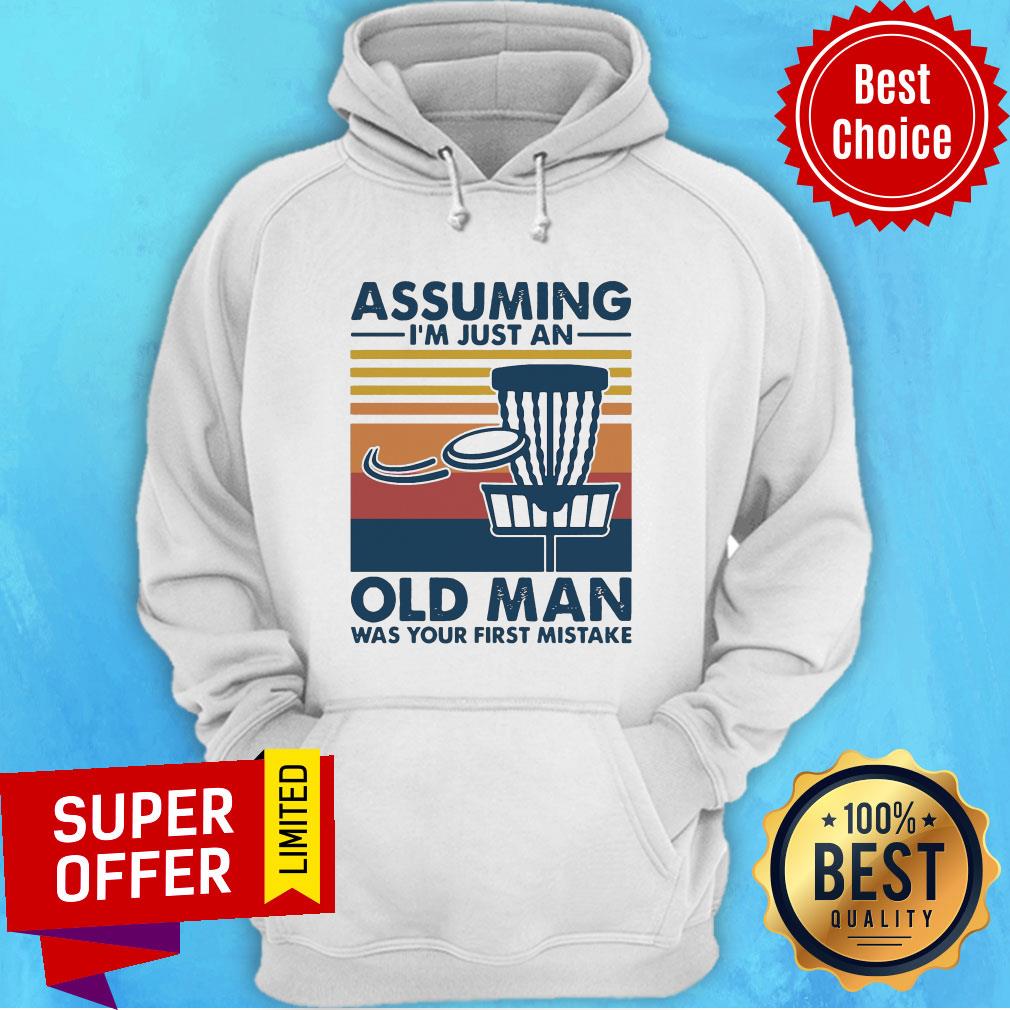 Vintage Retro Assuming I’m Just An Old Man Was Your First Mistake Shirt - Image 3